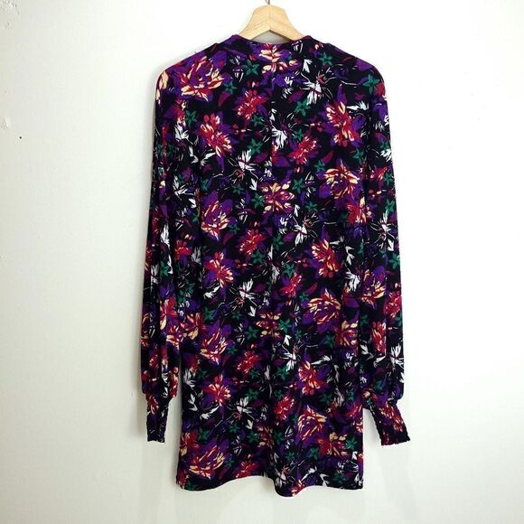 ZaraāTrafalucāBishopĀ SleeveāFloralāMockāNeckāDress - Picture 6 of 8